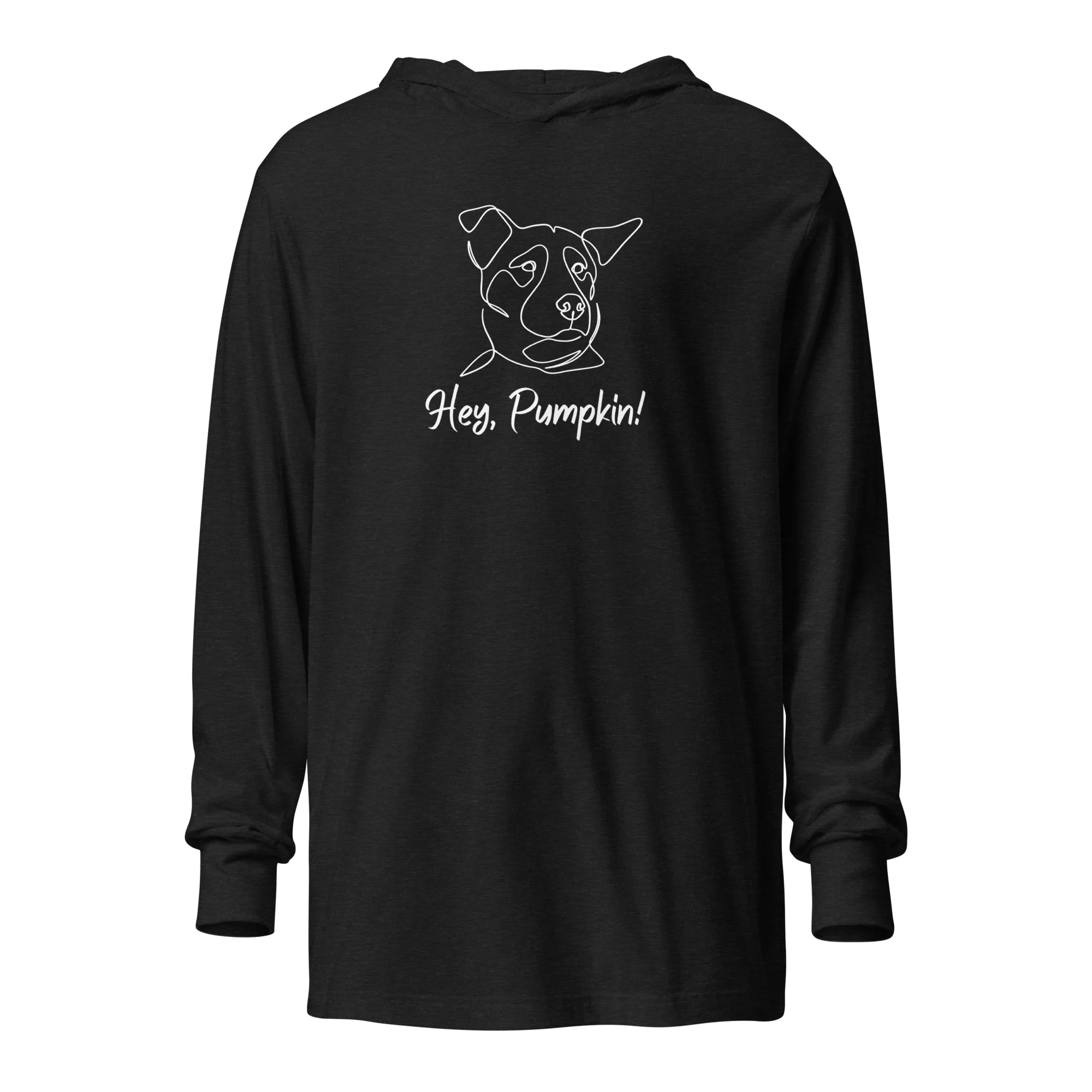 Sitting with Dogs [Pumpkin] Unisex Hooded long-sleeve tee - Image 5