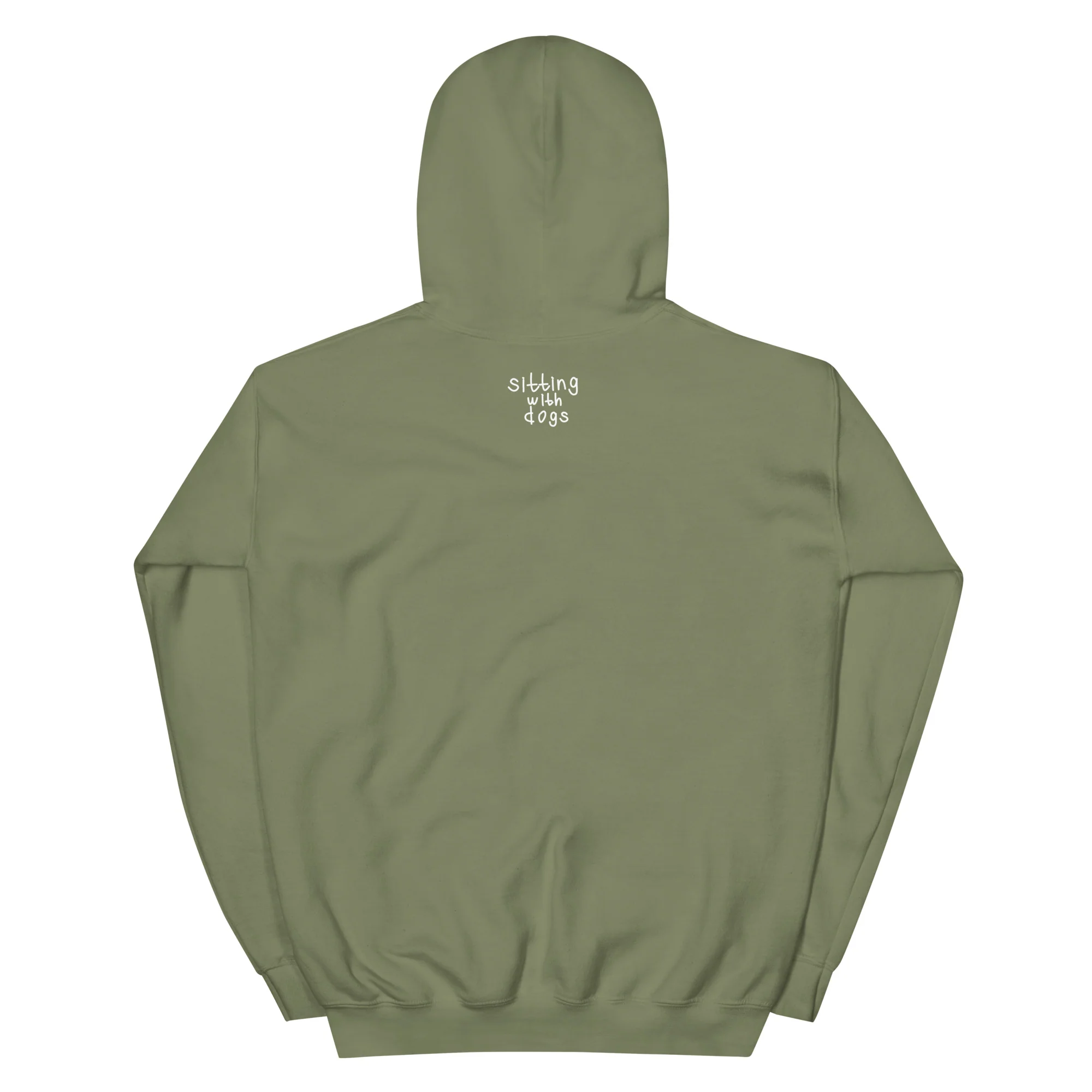 Sitting with Dogs [Pumpkin] Unisex Hoodie - Image 12